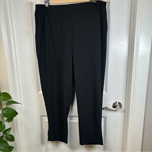 Anthropologie Black Pull On Crop Trouser Women’s Size Large